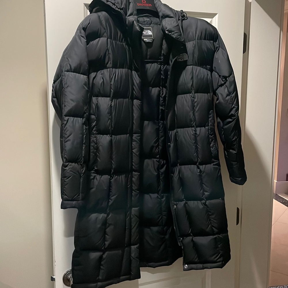 The north face goose down jacket with hood